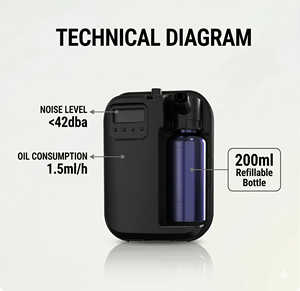 Difusores de Fragancia Inteligentes Profesionales OEM Sin Agua para <span class=keywords><strong>Hotel</strong></span> y Hogar, Máquina de Aroma de Pared, Aceites Esenciales - Product Image 3