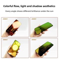Protection d'écran en verre trempé coloré dégradé pour la confidentialité 25 °   Film anti-espion pour iPhone X-17 Pro Max 0,33 mm ESD Anti-Spy