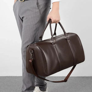 New Style Waterproof Unique Color <b>Leather</b> Duffel <b>Bags</b> Luxury <b>Men</b> Large Capacity Portable Design Style <b>Duffle</b> <b>Bags</b> - Product Image 3