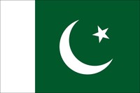 Drapeau national rectangulaire du Pakistan personnalisé 75D tissé 3x5 pieds avec impression sérigraphiée, imperméable et durable, commande promotionnelle en gros