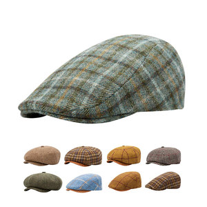 Gorra plana cerrada de marca personalizada <span class=keywords><strong>Paperboy</strong></span> Newsboy Gorras planas de lana originales Newsboy para hombre Gorra plana de Ivy Gatsby - Product Image 3