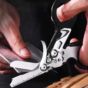 Kongbo 6 trong 1 đa chức năng chấn thương kéo có thể gập lại phản ứng khẩn cấp thép không gỉ kéo Kìm dụng cụ cứu hộ ngoài trời - Product Image 2