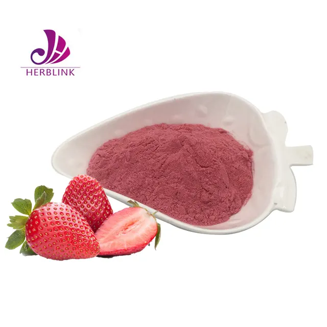 Natural Strawberry Extract Polyphenols 10% 30% 50% Strawberry Freeze Dried Powder