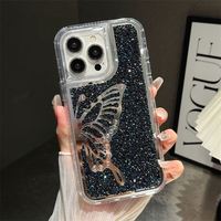 Mode fantaisie motif luxe diamant papillon 3 en 1 coque de téléphone pour Tecno spark go 2024 20pro