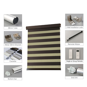 Stores zébrés électriques pour maison intelligente, té<span class=keywords><strong>l</strong></span>écommande, stores automatiques pour fenêtres, chambre <span class=keywords><strong>à</strong></span> coucher, salon - Product Image 4