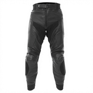 Pantalon de moto en cuir de vachette et toile pour homme, de haute qualité, personnalisé, imperméable, léger, avec impression personnalisée - Product Image 2