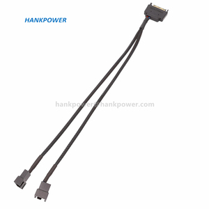 Cable de alimentación de nailon trenzado Sata de 15 pines a <span class=keywords><strong>3</strong></span>/4 Pines, Cable divisor de ventilador Sata a PC - Product Image 5