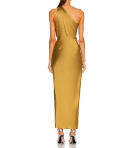 <span class=keywords><strong>Abito</strong></span> <span class=keywords><strong>lungo</strong></span> a fessura a maniche corte con una spalla a vita nuda Sexy sottile personalizzato di fabbrica per donne e signore eleganti - Product Image 4