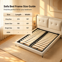 Canapé-lit moderne de luxe en cuir, taille King Size, rembourré, intelligent, multifonctionnel, en bois, avec fonction massage et réglable, taille Queen