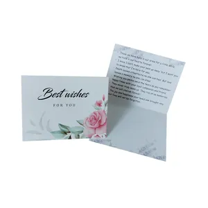 Customize Embossed Visite Scratch Post For Small Business Printing Blank Rose Gold Dry Flower Credit White Gold Thank You Card