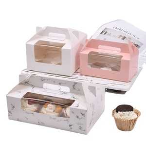 Caja de Regalo para Pasteles de Papel Desechable Personalizada para Cumpleaños, Diseño de Embalaje para Pastelería con Asa, Venta al por Mayor, Novedad 2026 - Product Image 5