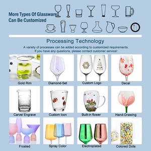 Samyo Tùy Chỉnh Rõ Ràng Dài Thân Cây Công Suất Lớn hơn Bóng Cốc Gin Thuốc Bổ Thủy Tinh Màu Đỏ Tía Rượu Vang Kính Cho Đám Cưới Thanh - Product Image 6