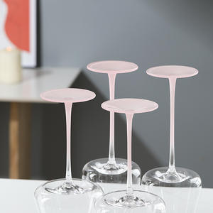 Ensemble de vaisselle <span class=keywords><strong>flamant</strong></span> rose haut de gamme Bordeaux verre à vin en cristal noir soufflé à la main grand verre rose rouge noeud papillon Design pour Champagne - Product Image 2