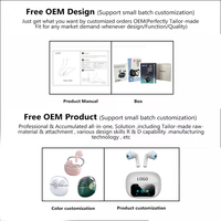 Écouteurs Sans Fil OEM/ODM Portables, Réduction de Bruit ENC, Casque Bluetooth 5.4 OWS, Mini Écouteurs Sans Fil à Faible Latence