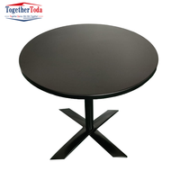 Mobilier d'extérieur moderne Table rectangulaire simple en carbone et fer Café Balcon Bar Table de pique-nique Table de jardin pour restaurant