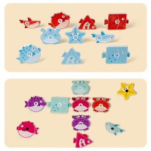 Nouveauté : Jouet éducatif pour enfants, jeu de tri des formes et des couleurs, jeu de pêche magnétique en bois pour tout-petits - Product Image 5