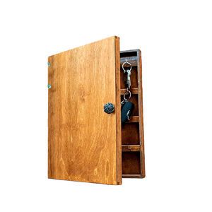 Boîte à vin en bois pour 2 bouteilles avec couvercle à charnières, design rectangulaire moderne, impression numérique, décoration intérieure - Product Image 1