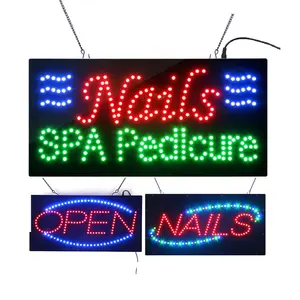 LED Sign Open Light Other Nail Tool Custom Super Bright Neon Board Electric Display Nail Sign Board Design For Nail Bar Store