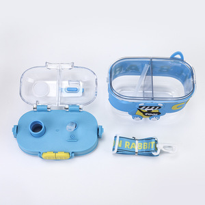 <span class=keywords><strong>Gourde</strong></span> Enfant Mignonne 550ml Anti-fuite pour Garçons et Filles, Bouteille d'Eau en Plastique Réutilisable Sans BPA avec Paille et Sangle pour l'École - Product Image 4