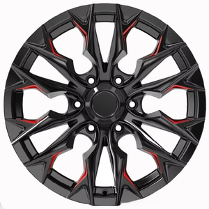 Meilleure vente de roue de voiture de haute qualité 9J * 20 ET 28 78.1 <span class=keywords><strong>6</strong></span>*139.7 ROUGE et NOIR roue de voiture de tourisme - Product Image 2