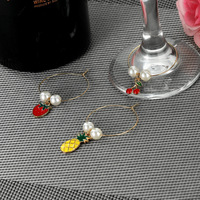 Nouvelle série de fruits, boucle de serviette, mode, ananas, fraise, pastèque, alliage, décorations de table
