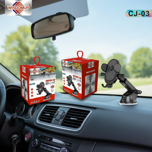 Il supporto per montaggio auto in plastica e metallo stabile universale per cruscotto o parabrezza include presa d'aria e combinazione di porta telefono - Product Image 3