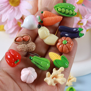 Serie de verduras en miniatura, juguetes de comida de simulación, accesorios de resina de pegamento en crema DIY para fundas de teléfono, hebillas para llaves, fabricación de joyas para el cabello - Product Image 4