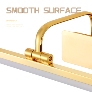 Lumière de vanité LED à finition métallique moderne, lumière de miroir de maquillage murale à intensité réglable avec éclairage haute définition pour salle de bain - Product Image 4