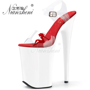 Gran tamaño Queen 23cm plataforma Sexy fetiche zapatos club nocturno 9 pulgadas bailarina exótica Peep Toe gótico elegante Peep Toe pasarela escenario espectáculo - Product Image 2