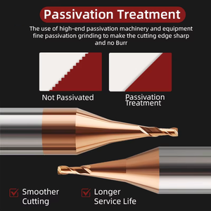 SHARKA Fraise à queue micro carrée en carbure, 2 cannelures, pour gravure et fraisage, <span class=keywords><strong>mini</strong></span>-fraiseuses D0.2D0.3D0.4D0.5D0.6D0.8 0.9 pour l'acier - Product Image 4