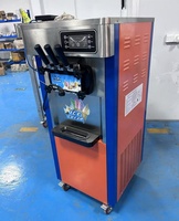 Machine Professionnelle à Crème Glacée Soft Verticale en Acier Inoxydable, 3 Parfums, Prix Usine