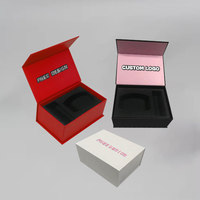 Boîte cadeau en carton rigide personnalisée avec logo pour accessoires de téléphone portable et appareil photo, finition mate, fermeture magnétique, doublure en éponge, recyclable
