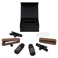 Nouveau diffuseur de parfum de luxe personnalisé pour voiture, aromathérapie, clip de ventilation, logo, matériau en bois, parfum longue durée, kit de recharge, naturel
