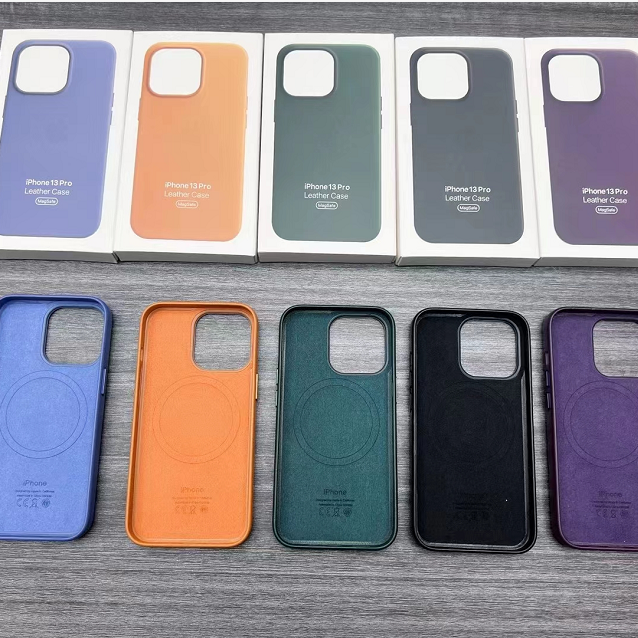 New Arrivals Official Leather Case with Magnetic for IPhone12 13 Pro Max Phone case With Animation