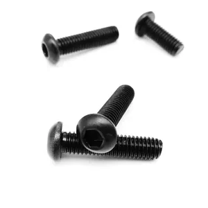 SCM435 DIN912 M1.6 * 3 12.9 Grade Blackened Hexagon Socket Head Cap Screws Alloy Steel Titanium Plastic Brass Truss Style