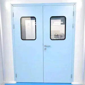 Clean Room and Hospital Industrial Manual Swing Colorful Steel Cleanroom Door