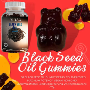 Gomitas de Aceite de Semilla Negra Orgánica, Sin OMG, Veganas, Sin Gluten, Favorecen la Salud Respiratoria y la Digestión, 60 Unidades - Product Image 2