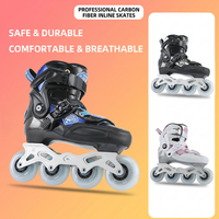 Nouveaux patins à roulettes de slalom professionnel légers pour l'extérieur, avec roues en fibre de carbone et roulements ABEC-7