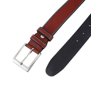 पुरुषों की 100 गाय पूर्ण अनाज में होनहार चमड़े की बेल्ट पिन बकसुआ पुरुषों बेल्ट चीन वू यी - Product Image 2