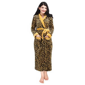 <span class=keywords><strong>Accappatoio</strong></span> in pile felpato da donna <span class=keywords><strong>con</strong></span> <span class=keywords><strong>collo</strong></span> <span class=keywords><strong>a</strong></span> <span class=keywords><strong>scialle</strong></span> lunghi indumenti da notte per Spa e relax - Product Image 1