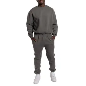 Người đàn ông S thể thao tập thể dục trang phục sweatsuits Bông Màu Xám thể thao Hoodie Bộ với chạy bộ