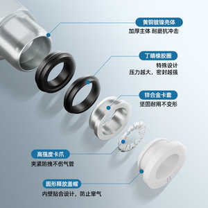 Conector Neumático Rápido Tianqi XINDE PCF10-04, Rosca Interna, Tipo Recto, Material de Plástico y Cobre - Product Image 1