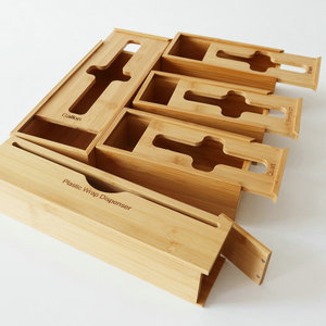 Bamboo <b>kitchen</b> <b>storage</b> <b>boxes</b>, food plastic bag organizers, distribution <b>boxes</b>, cross-shaped <b>storage</b> <b>boxes</b>, drawers - Product Image 1