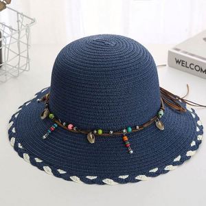 Female Seaside Sunshade Summer Wholesale Women Beach Sun <b>Straw</b> <b>Hat</b> With Bond Decoration - Product Image 6