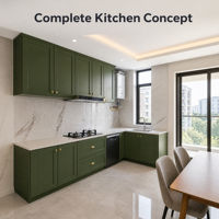 Meubles de cuisine modernes de luxe en bois massif, meubles de cuisine sur mesure en bois massif pour rangement domestique