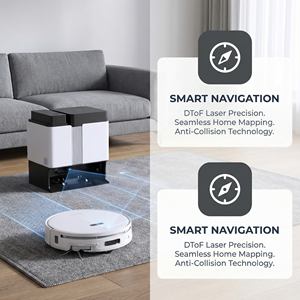 Robot aspirateur et serpillière avec une puissance d'aspiration de 20000 pa, 3 en 1 : balayage, lavage, nettoyage humide et sec, robot de nettoyage intelligent - Product Image 6