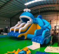 Parc aquatique gonflable sur le thème des pieuvres, toboggan aquatique en PVC durable, aire de jeux aquatique pour enfants et adultes, utilisation en intérieur et en extérieur