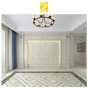 BOTON STONE Design Luxus Interieur Blumenmuster Fliesen Wasserstrahl Marmor Medaillon