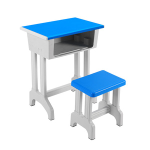 Ensemble Chaise et Bureau <span class=keywords><strong>Scolaire</strong></span> en Plastique Vente Directe Usine Empilable Léger Mobilier de Classe Maternelle et Primaire Réglable en Hauteur - Product Image 3