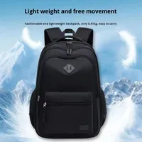 Nouveau Sac à Dos Tendance en Polyester 20-35L Résistant à l'Usure, Unisexe, Décontracté, pour l'École et le Travail, avec Compartiment pour Ordinateur Portable